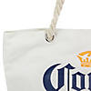 Northlight 19.25" Corona Canvas and Burlap Beach Tote Bag with Rope Handles Image 2