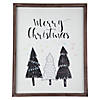 Northlight 19.5" Merry Christmas with Holiday Trees Wall Sign Image 1