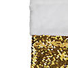 Northlight 19" Gold and Silver Sequin Christmas Stocking With White Faux Fur Cuff Image 3