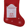 Northlight 19" Red "Dear Santa" Envelope Christmas Stocking Image 2