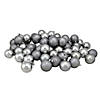 Northlight 2.5" Pewter Gray Shatterproof 4-Finish Christmas Ball Ornaments, 60 Count Image 1
