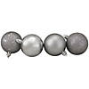 Northlight 2.5" Pewter Gray Shatterproof 4-Finish Christmas Ball Ornaments, 60 Count Image 2