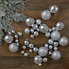 Northlight 2.5" Shiny and Matte Silver Glass Ball Christmas Ornaments, 40 Count Image 4