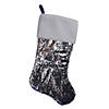 Northlight 2' Purple Reversible Sequined Christmas Stocking with Faux Fur Cuff Image 2
