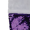 Northlight 2' Purple Reversible Sequined Christmas Stocking with Faux Fur Cuff Image 4