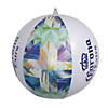Northlight 20" Corona Tropical Blue and Green Inflatable Beach Ball Image 1