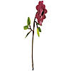 Northlight 21.5" Pink Heart Flower with Stem and Leaves Christmas Pick Image 1
