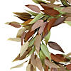 Northlight 22" Buttery Neutral Fall Colored Leaves Artificial Autumn Harvest Wreath - Unlit Image 2