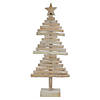 Northlight 25.5" Rustic Wooden Christmas Tree with Star Table Top Decor Image 1