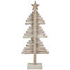 Northlight 25.5" Rustic Wooden Christmas Tree with Star Table Top Decor Image 2