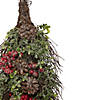 Northlight 28" Glittered Pine Cone and Berry Artificial Teardrop Christmas Swag - Unlit Image 3