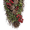 Northlight 28" Glittered Pine Cone and Berry Artificial Teardrop Christmas Swag - Unlit Image 4