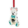 Northlight 3" Pastel and Silver Plated Bear Baby's First Christmas Ornament with European Crystals Image 2