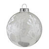 Northlight 3" Silver and Clear Glass 2-Finish Christmas Ball Ornaments, 4 Count Image 3
