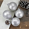 Northlight 3" Silver Glass Ball Christmas Ornaments, Set of 4 Image 1