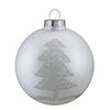 Northlight 3" Silver Glass Ball Christmas Ornaments, Set of 4 Image 2