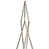 Northlight 32" LED Lighted B/O Gold Glittered Wire Geometric Christmas Cone Tree - Warm White Lights Image 3