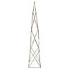 Northlight 32" LED Lighted B/O Gold Glittered Wire Geometric Christmas Cone Tree - Warm White Lights Image 4