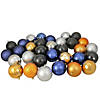 Northlight 32ct Black and Gold Shatterproof 2-Finish Christmas Ball Ornaments 3.25" (80mm) Image 1