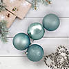 Northlight 32ct Mermaid Blue Shatterproof 4-Finish Christmas Ball Ornaments 3.25" (80mm) Image 1