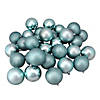 Northlight 32ct Mermaid Blue Shatterproof 4-Finish Christmas Ball Ornaments 3.25" (80mm) Image 2