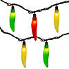Northlight 35-Count Vibrantly Colored Chili Pepper String Light Set 22.5' Brown Wire Image 1