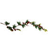 Northlight 4.5' x 5.5" Green and Red Snow Dusted Artificial Christmas Garland - Unlit Image 1