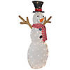 Northlight 4' LED Pre-Lit Snowman with Top Hat and Red Scarf Outdoor Christmas Decoration Image 3