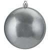 Northlight 4" Pewter Gray Shatterproof Shiny Christmas Ball Ornaments, 12 Count Image 2