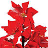 Northlight 4' Pre-Lit Fiber Optic Color Changing Red Poinsettia Christmas Tree Image 3