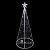 Northlight 4' Pre-Lit White LED Show Cone Christmas Tree Yard Decor Image 1