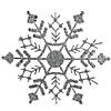 Northlight 4" Silver Glitter Snowflake Christmas Ornaments, 24 count Image 1