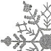 Northlight 4" Silver Glitter Snowflake Christmas Ornaments, 24 count Image 1