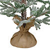 Northlight 4' Snow Covered Frosted Pine Artificial Christmas Tree with Jute Base - Unlit Image 3