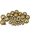 Northlight 40ct Gold Glass 2-Finish Christmas Ball Ornaments 2.5" (60mm) Image 1