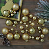 Northlight 40ct Gold Glass 2-Finish Christmas Ball Ornaments 2.5" (60mm) Image 1