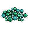 Northlight 40ct Green 2- Finish Multiple Size Glass Ball Christmas Ornaments Image 2