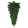 Northlight 42" Pre-Lit Canadian Pine Artificial Christmas Teardrop Door Swag - Clear Lights Image 1