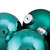 Northlight 4ct Turquoise Blue 2-Finish Glass Ball Christmas Ornaments 4" Image 1