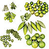 Northlight 5.5" Green Shatterproof 3-Finish Tropical Christmas Ornaments, 125 Count Image 1