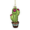 Northlight 5" Cactus Glass Christmas Ornament Image 1
