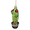Northlight 5" Cactus Glass Christmas Ornament Image 2