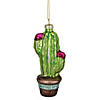 Northlight 5" Cactus Glass Christmas Ornament Image 4