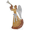Northlight 5' Gold LED Pre-Lit Angel with Trumpet Outdoor Christmas Decoration Image 1