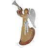 Northlight 5' Gold LED Pre-Lit Angel with Trumpet Outdoor Christmas Decoration Image 2