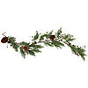 Northlight 5' x 10" Pine and Blueberry Christmas Garland with Pinecones  Unlit Image 1