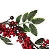 Northlight 5' x 3.25" Red Berries with Leaves Artificial Christmas Garland  Unlit Image 2