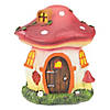 Northlight 6.25" Red Mushroom House Outdoor Garden Statue Image 1