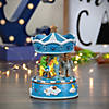 Northlight 6.5" Children's Blue Rotating Sleepy Time Musical Carousel Image 1