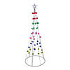 Northlight - 6' Multi-Colored Pre-Lit Cone Christmas Tree Outdoor Decoration Image 1